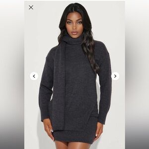 Women's Charcoal Sweater Dress